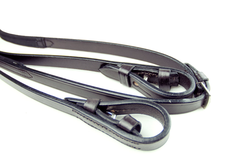 Dever Classic Dressage Reins 5/8  Full - Brown-2